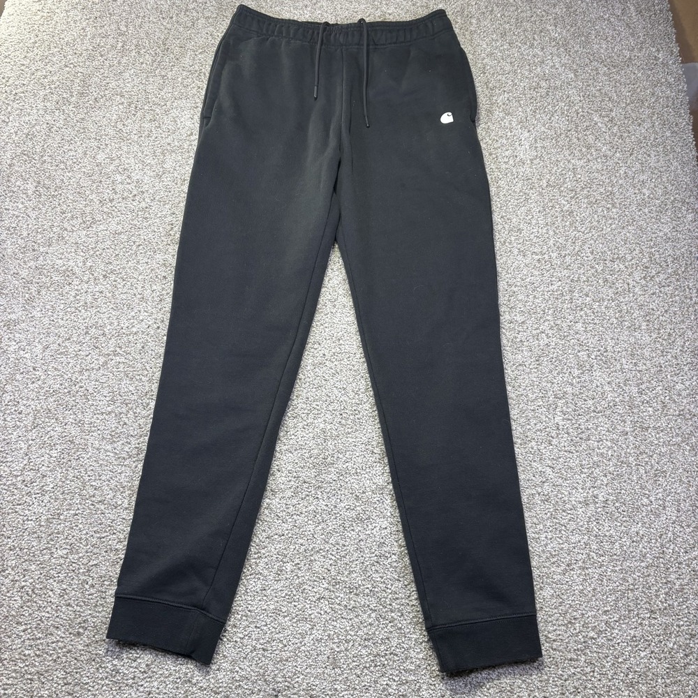 Carhartt Sweatpants Mens Medium Black Jogger Pants Relaxed Fit Fleece 105307